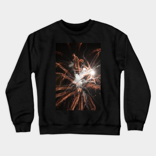 Gold fireworks abstract gold black smoke Crewneck Sweatshirt by PLdesign